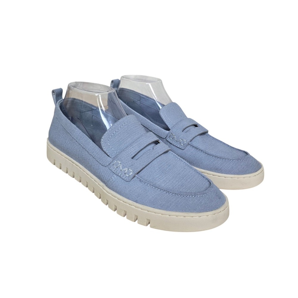 Vionic Uptown Loafers Dusty Blue Textile Penny Lug Sole Shoes Womens Size 10